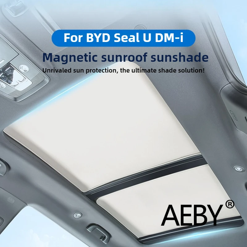 

AEBY For BYD Seal U DM-i 2020-2025 Silicone Electrostatic Adsorption Sunroof Sunshade, Sun Shield Windshield Auto Accessories