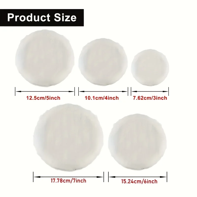 Auto Polish Kit - 5 Pieces 3/4/5/6/7 Inch Drill Buffer Wheel Auto Polisher and Buffer Kit M10/M14 Drill Connector
