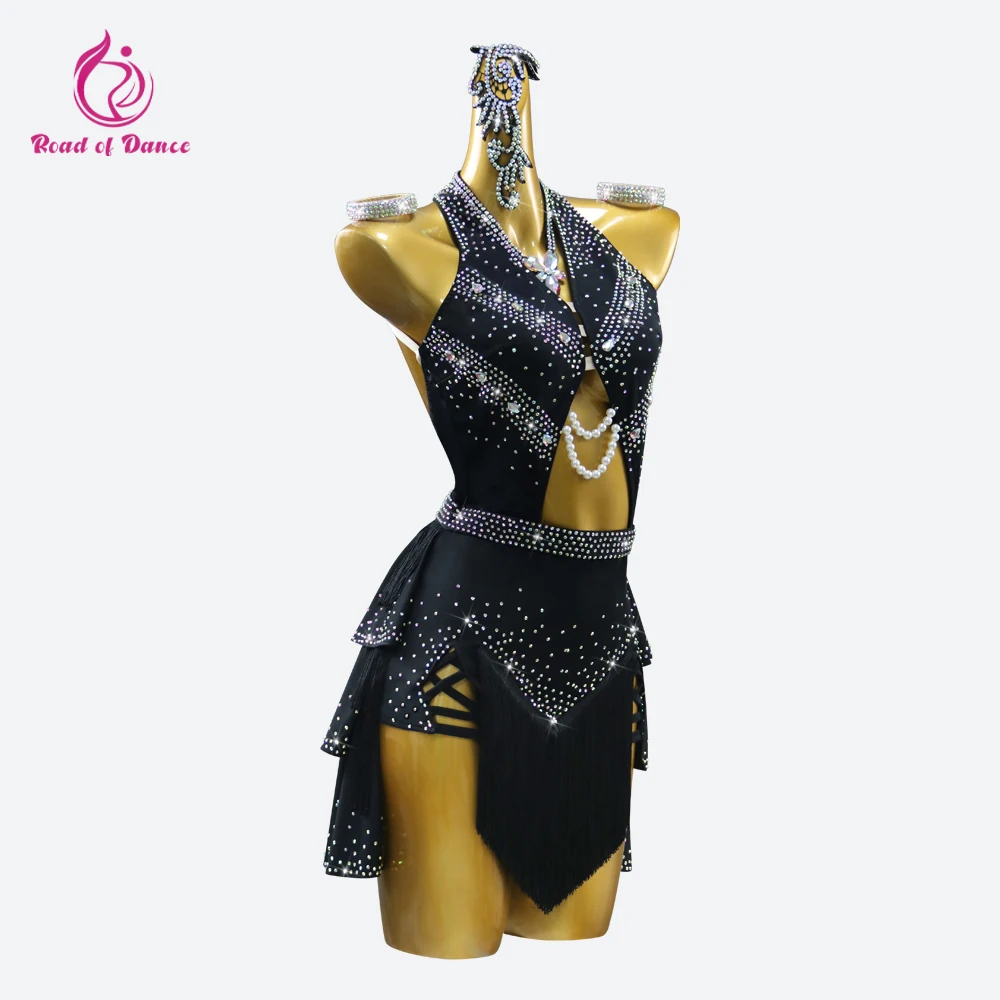 

Dress For Girls Latin Dance Sexy Ballroom Women's Stage Competition Dancewear Costume Evening Parties Party Clothing Female Suit