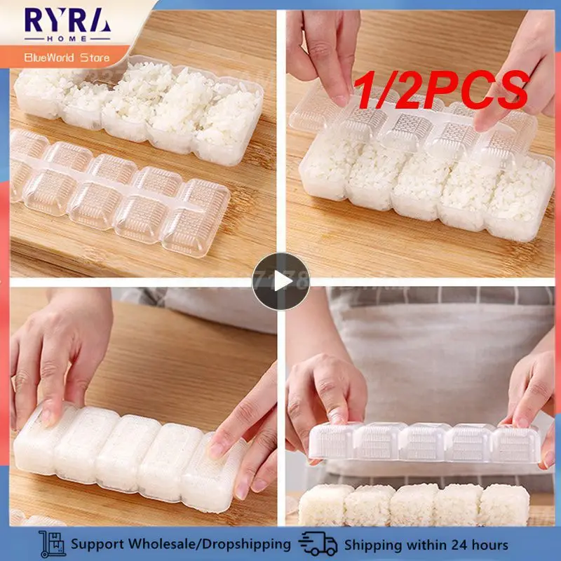 1/2PCS Cooking Tools Easy To Use Non Stick Rice Ball Mold Japanese Cuisine Clean Easy To Release Film Gimbap Mold Food Mold