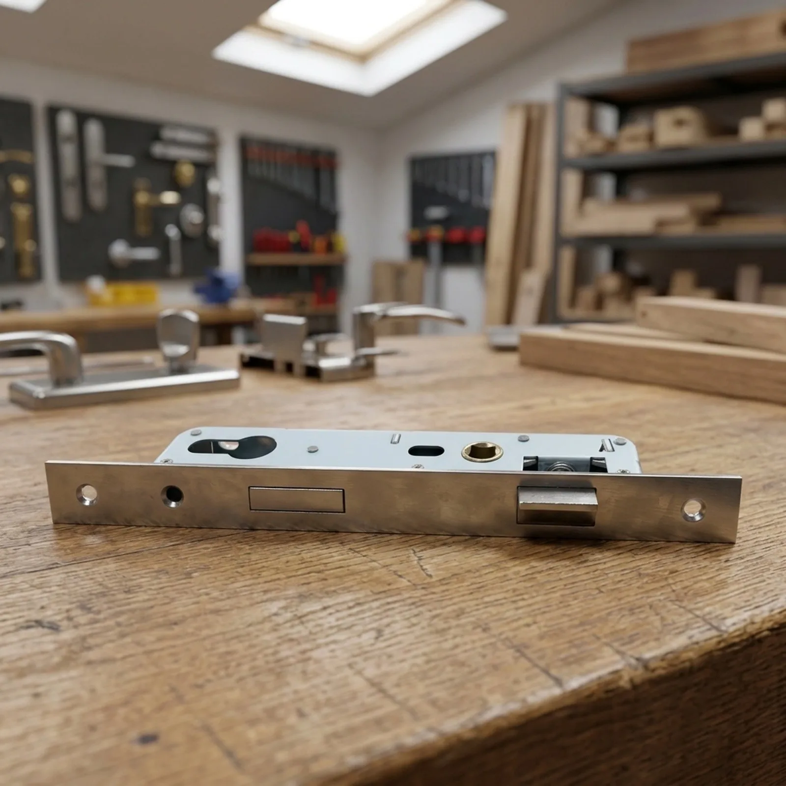 Mortise Lock for Tubular Frame Garden Stainless Steel Material 85x20mm Backset Compatible With Multiple Door Types