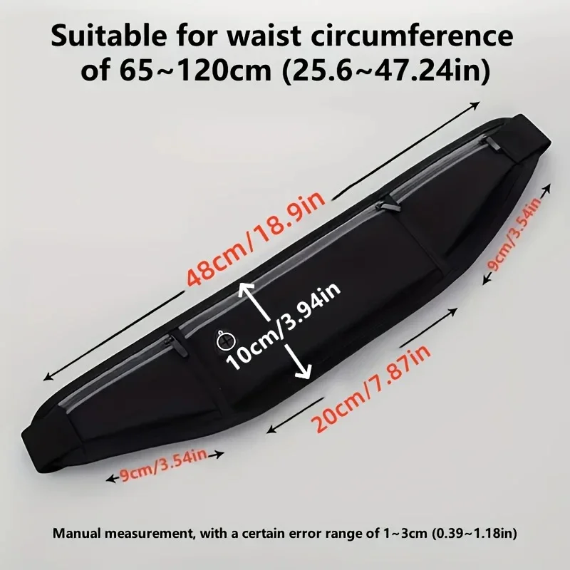 กันน้ํากลางแจ้งที่มองไม่เห็นเอว Pack วิ่งเอวแพ็คโยคะกีฬาเอวแพ็คผู้ชายและผู้หญิงรุ่นซ่อนฟิตเนสกระเป๋า