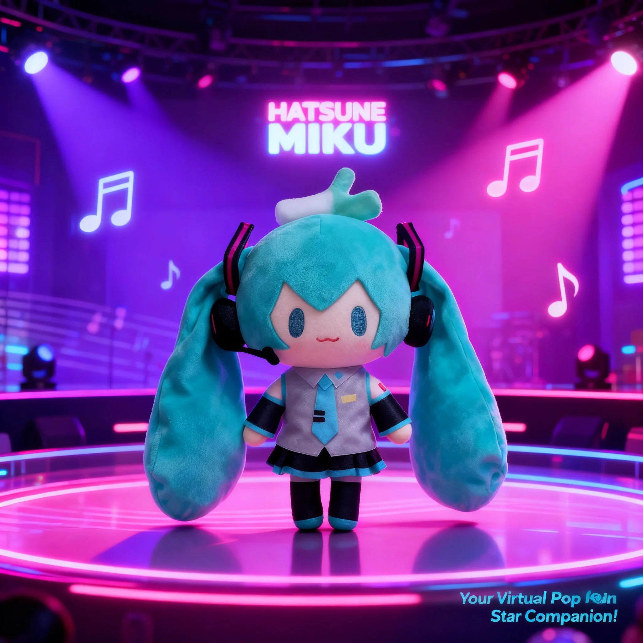 

Miku Hatsune Top Series Doll Fufumiku Plush Stuffed Cotton Toy Mini Cute Anime Figure Collectible Gift for Girls Fans