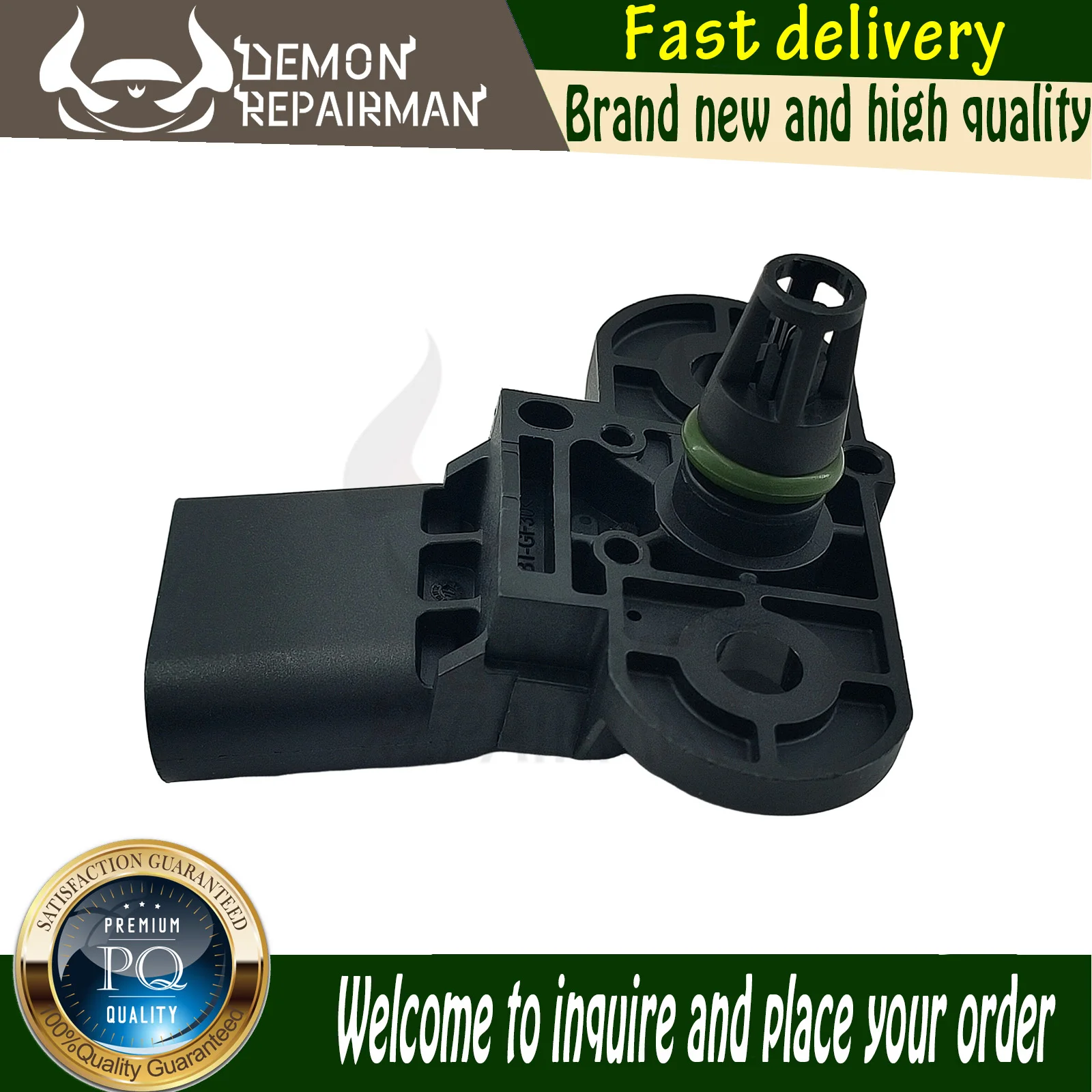 

03C 906 051 261230291 Intake Manifold Air Pressure Sensor MAP Compatible with AUDI A4 A5 A6 Q5 Q7 3.2L 3.0L SEAT ALTEA 1.4L