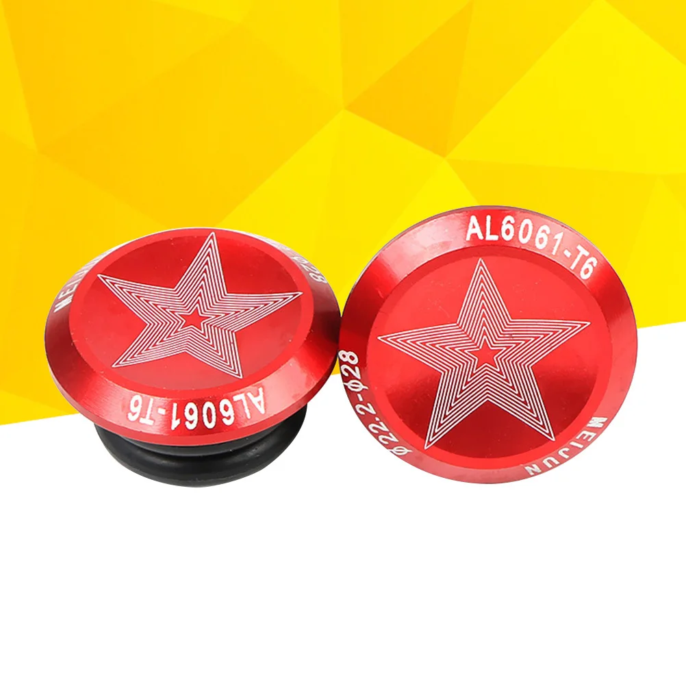 1Pair Bicycle Bar Ends 6061 Aluminum Alloy Handlebar End Caps Red Easy Install Road Bike 28mm Od 16mm Id Bar Ends