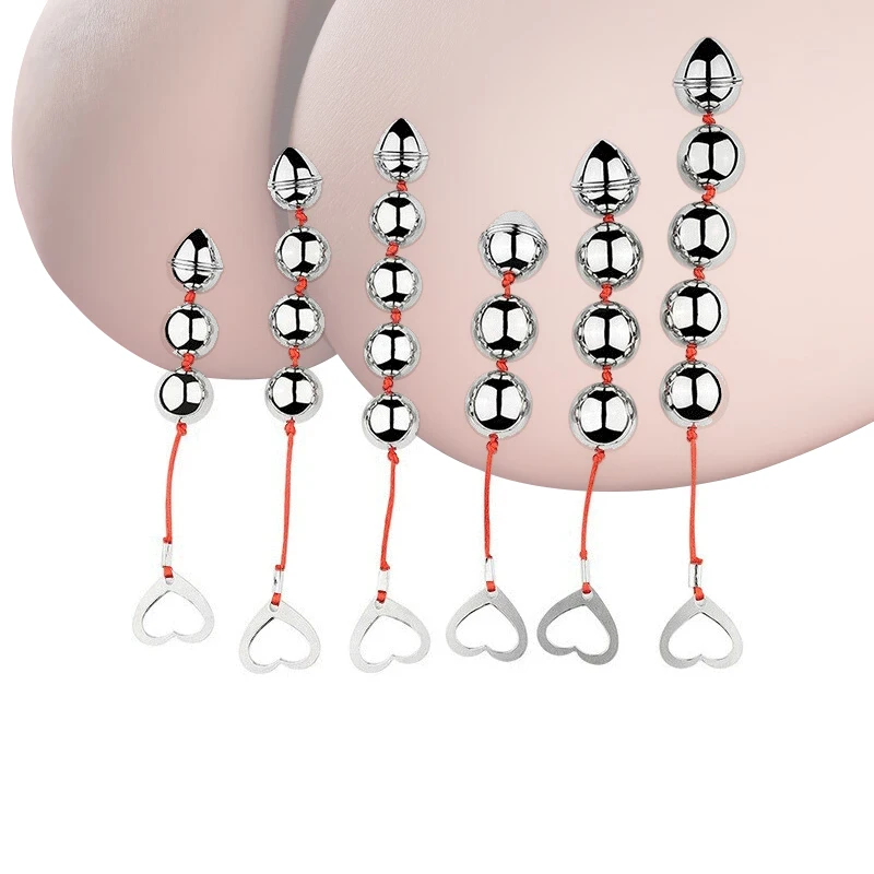 BUYBOOS Stainless Steel Anal Beads Metal Anal Plug Pull Beads Anal Toys Butt Plug Anal Dilator Adult Sex Toys for Men and Women