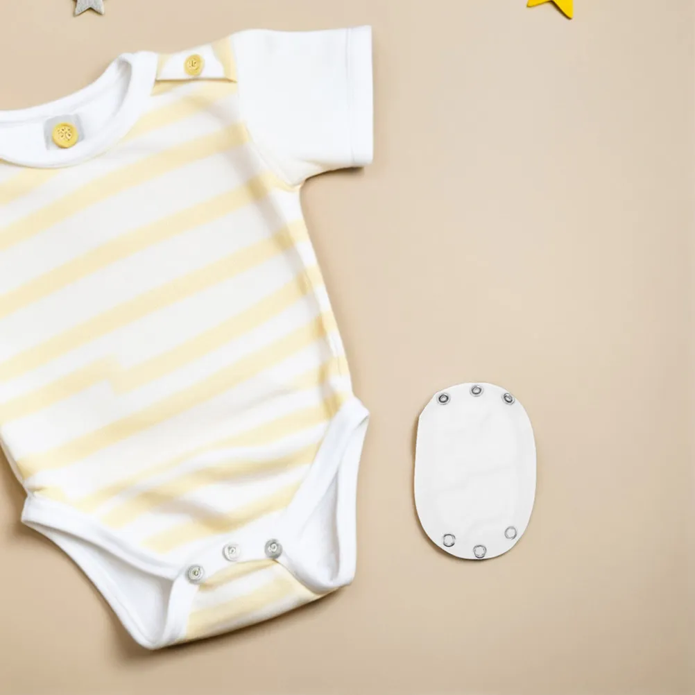 2Pcs Baby Grow Button Extenders Double Layer Cotton Snap Adjustable Length Extender for Newborn Infant Boys Girls Romper