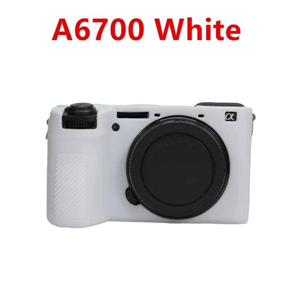 For Sony A6000 A6100 A6300 A6400 A6500 A6700 Soft Silicone Armor Anti-Scratch Camera Body Protective Skin Bag+ ree tempered film