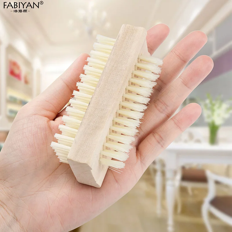 양면 네일 청소 브러시 ​​네일 먼지 글리터 파우더 큐티클 제거 네일 브러쉬 매니큐어 네일 폴리싱 헤드 클린 브러쉬