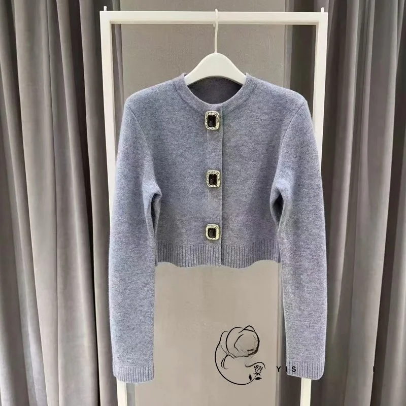 

Вязаный кардиган с круглым вырезом для женщин: универсальный дизайн, новинка осени-зимы, повседневный стиль