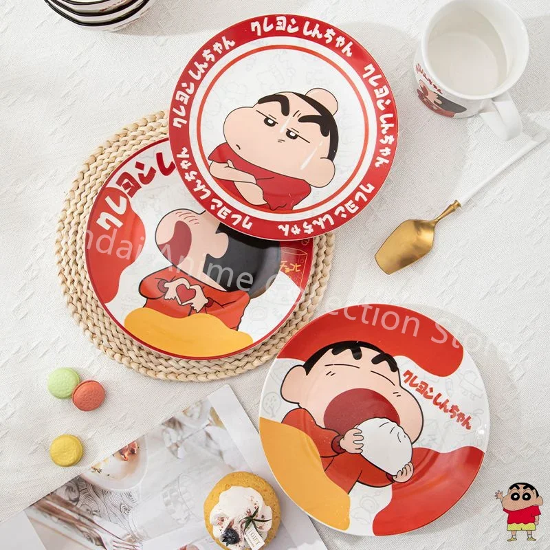 Crayon Shin-chan Spinning Elephant Tableware Mug Kawaii Plate Bowl Ceramics Coffee Cup Water Cup Creativity Girl Birthday Gifts