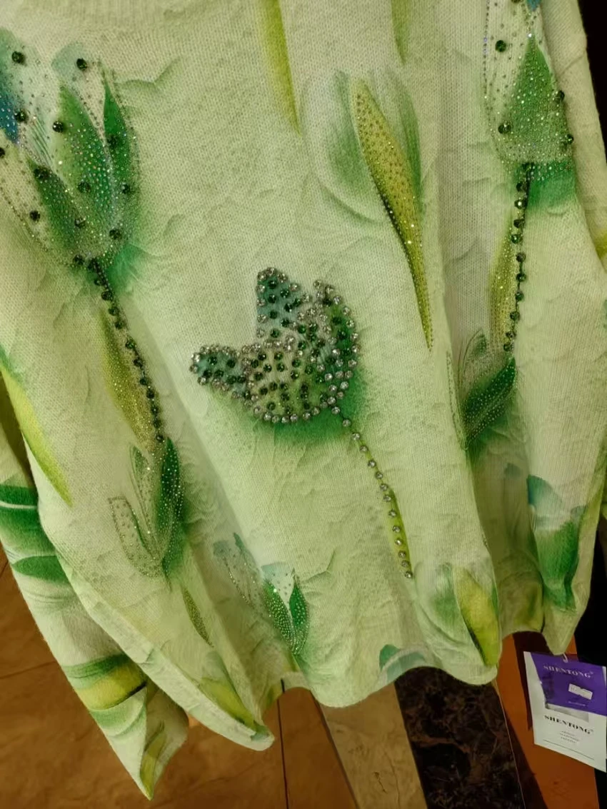 صور حقيقية ملابس امرأة تريكو أبلى بلايز بلوفر مغزول الخريف الشتاء فضفاض سترة غير رسمية اتجاهات النساء 2025 البلوزات