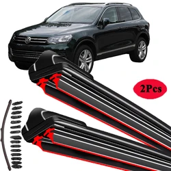 For VW Volkswagen Touareg 7P 7L Rline 2008~2018 Windscreen Windshield Brushes Washer Accessories 2011 2012 Car Front Wiper Blade