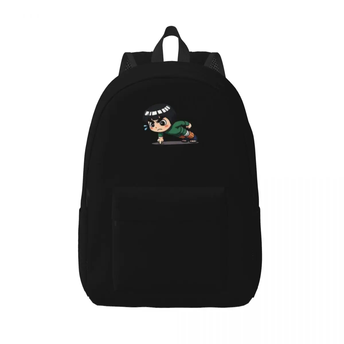 

Chibi Rock Lee Doing One-Finger Push-Ups Anime Workout Sticker Simple and Stylish Backpack Canvas Backpack Men's backpack