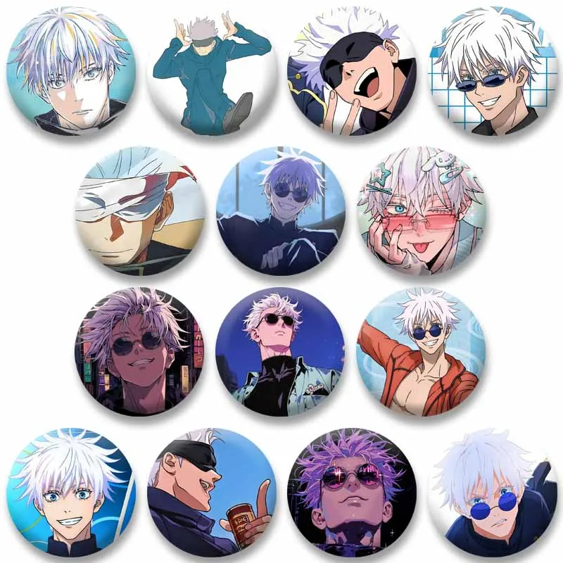 

Cute Cartoon Character Satoru Gojo Enamel Pin Funny Anime Role Cosplay Badges on Backpack Clothing Hat Accessories Brooch Gifts