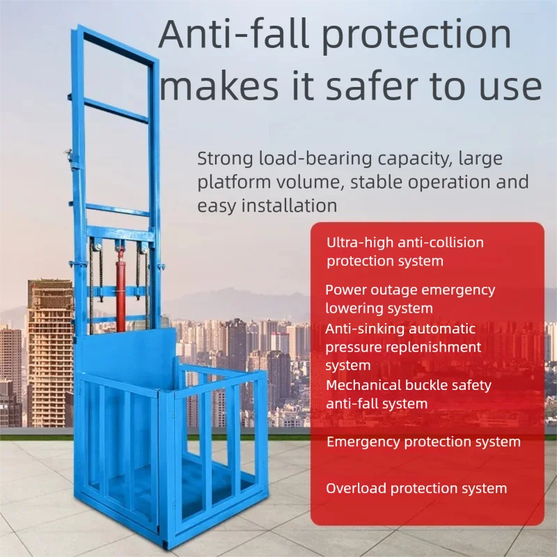 Customized Home Electric Hydraulic Freight Elevator Lift Safety Anti-fall Lifting Platform