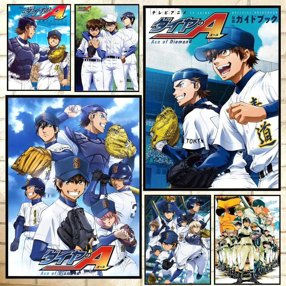 Popular Anime Ace of Diamond Poster Versatile HD Waterproof Wall Art Self-Adhesive Decor for Any Space Ideal Gift