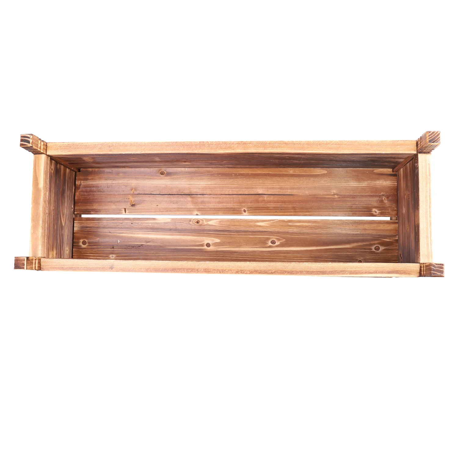 Sturdy Wooden Rectangular Planter Box Raised Garden Yard Patio Flower Vegetable Planter Bed Indoors Outdoors/Indoors