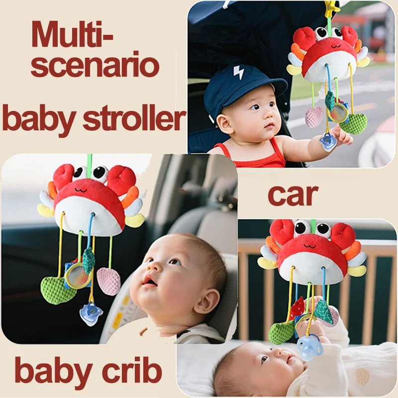 Nibbled الرباط مرآة يهتف سرير بيبي لعبة معلقة الكرتون الحيوان Bedbell قلادة لينة عربة مقعد السيارة سرير التعلم الحسي