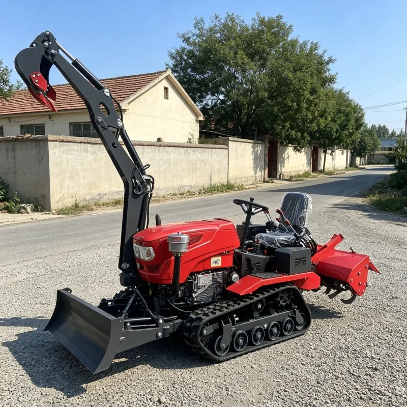 Customized Multifunctional Crawler Rotary Tiller, Multiple Optional Farm Implements, Farm Orchard Farming Equipment