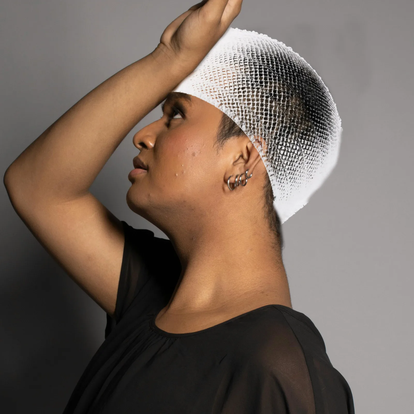 

Elastic Mesh Hat Dressing Cover Bandage Protector Retainer Compression Gauze Polyester Holder Cap