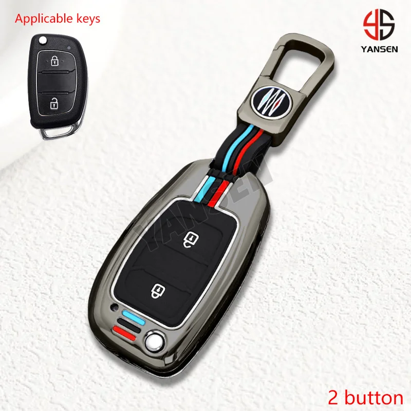 New Key Case Cover For Hyundai Grand i10 Elantra ix35 ix25 i30 i40 Keychain Keyring Accessories