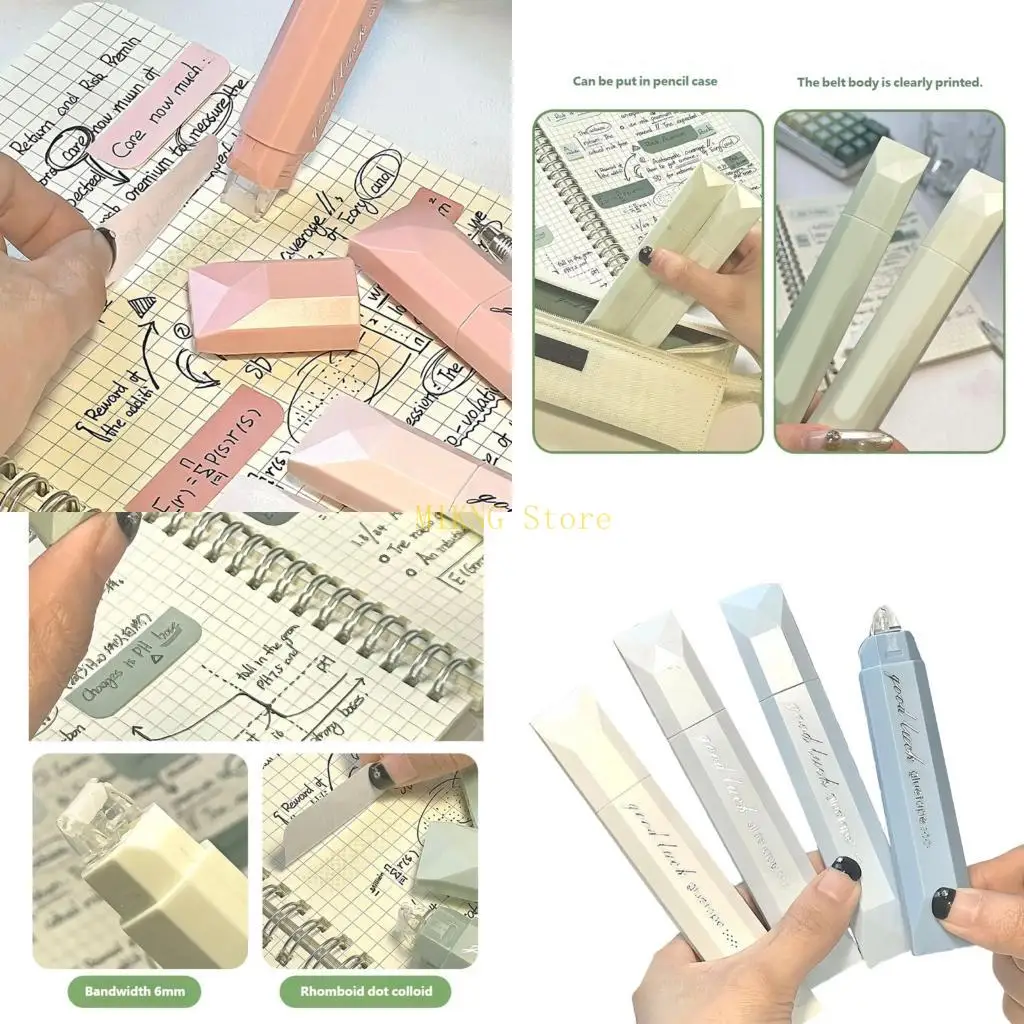 

Double Sided Tape Roller Glues Tape Pen Double-Sided Adhesive Tape Runner for Scrapbook School Office Journaling best sale