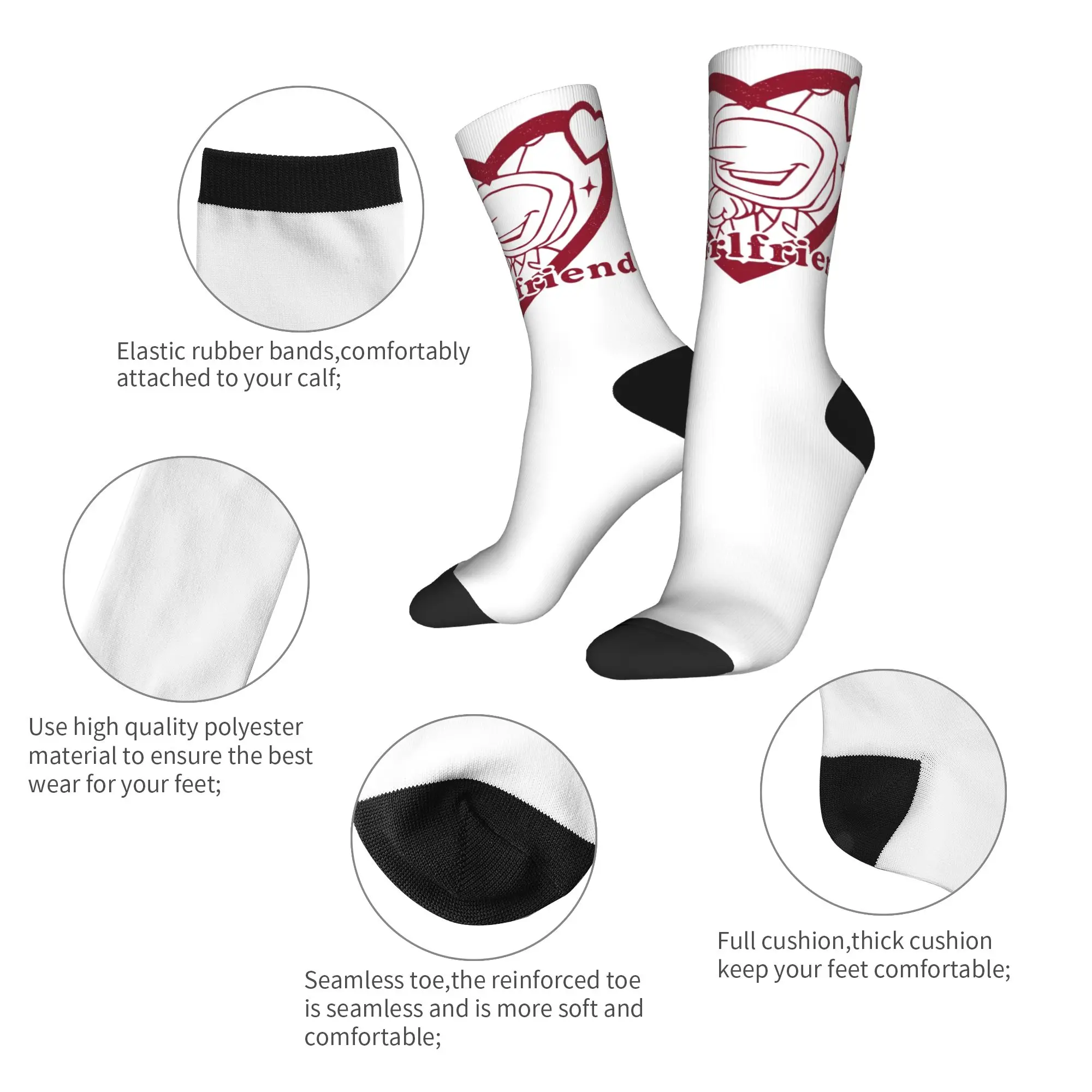 Ich liebe meine Freundin Mr. Tenna Socken Männer Frauen Happy Deltarune Socken Neuheit Frühling Sommer Herbst Winter Mittelrohr Socken Geschenke