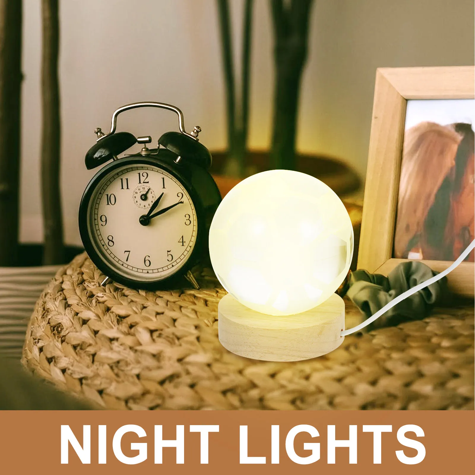 Soccer Crystal Ball Lamp 3D Engraved USB LED Night Light Color Changing Remote Sports Room Decor