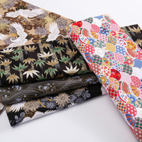 5pcs Japanese Style Hot Stamped Fabric Patchwork Diy Quilting Cotton Fabric Clothes Accessories Sewing Crafts Handmade Patchwork