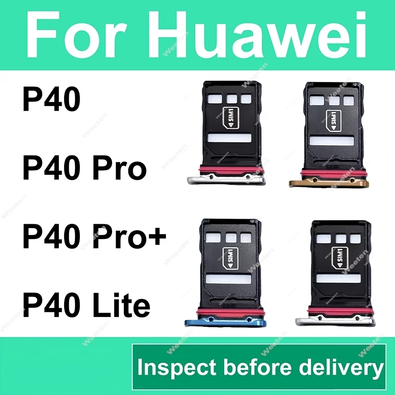 For Huawei P40 Pro Plus Lite 4G 5G Sim Card Tray Adapter Card Reader SIM Card Slot Socket Holder Replacement Spare