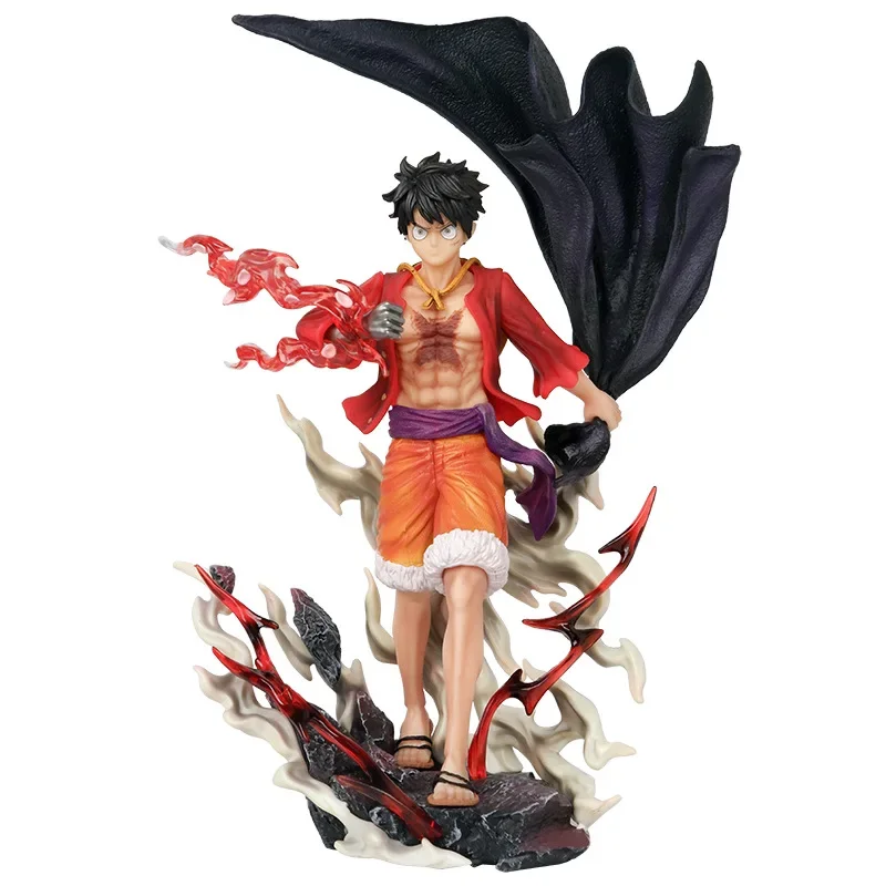 28cm One Piece Figure Luffy Anime Figures Ghost Island Monkey D. Luffy Figurine GK PVC Statue Model Doll Collectible Doll Toys