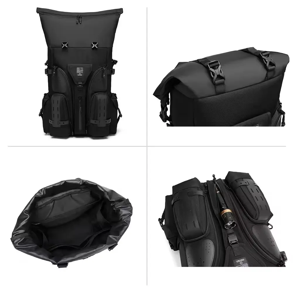 OZUKO New Outdoor Tactical Waterproof Backpack Fashion Brand Men\'s Large Capacity Travel Backpack Sports Tennis Badminton Bag