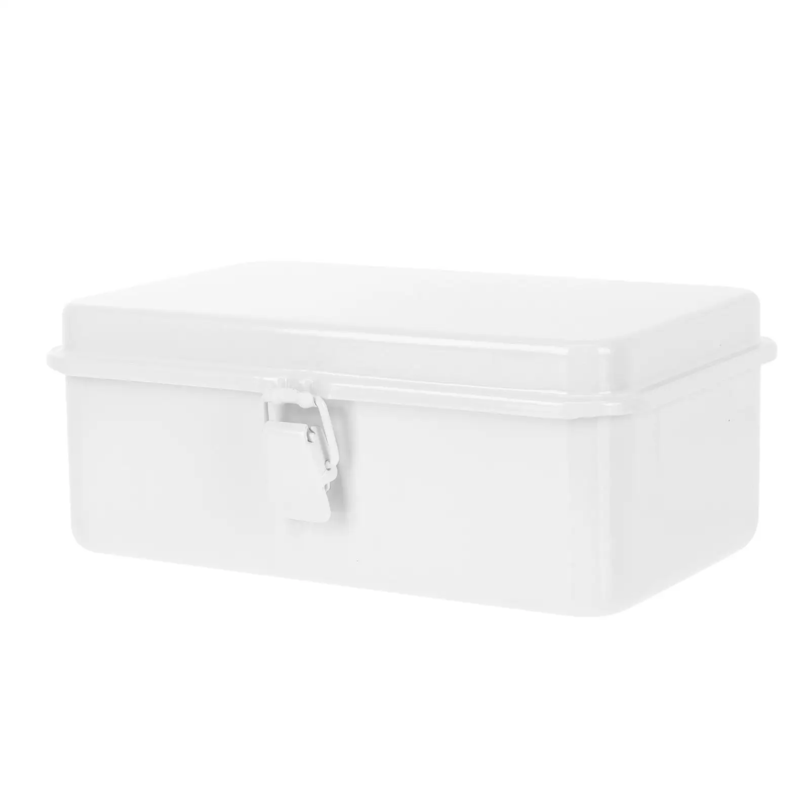 

Stationery Storage Box Desktop Organizer Tin Container White Large Capacity Pen Scissors Eraser Holder Iron Material Shock
