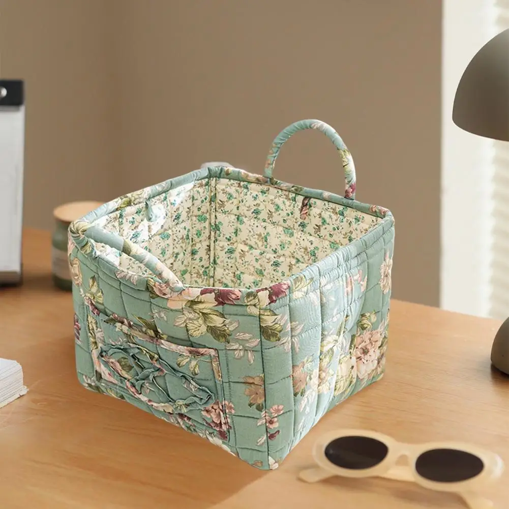 Storage Organizer Spacious Storage Basket with Pockets Handle for Organizing Dirty Clothes Moisture-proof Fabric for Capacity