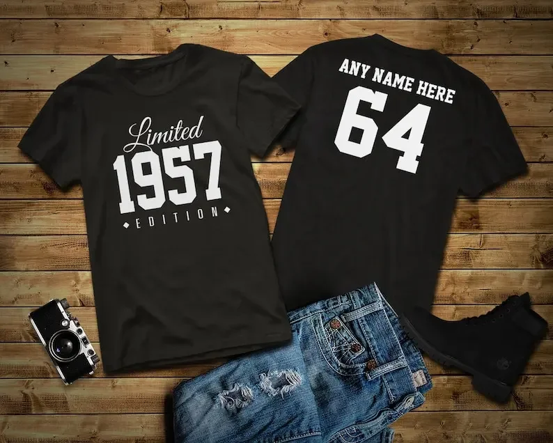 

1957 Limited Edition 64th Birthday Party Shirt, 64 years old shirt, limited edition 64 year old,64th birthday party Personalized
