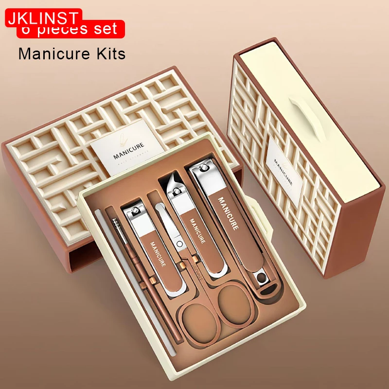 

6 Pieces Set Anti Splash Nail Clipper Set, Drawer Box, Home Toenail Clippers, Trimming Tools, Bevel Nail Clippers