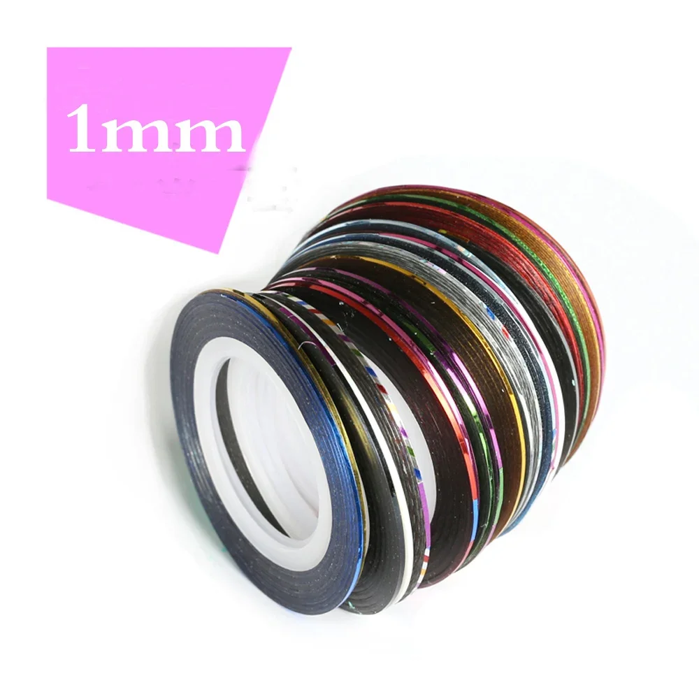 

New 30 Colors Mixed Glitter Nail Art Striping Tape Line DIY Manicure Decoration Tools Nail Art Stickers Manicure tools