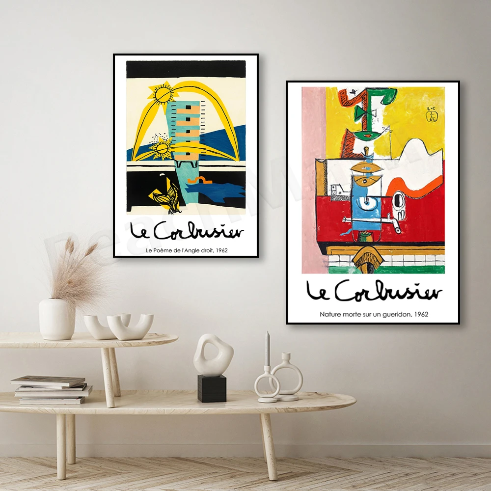 

Le Corbusier poetry prints, abstract art, Le Corbusier cubist paintings Le Corbusier posters, exhibition posters