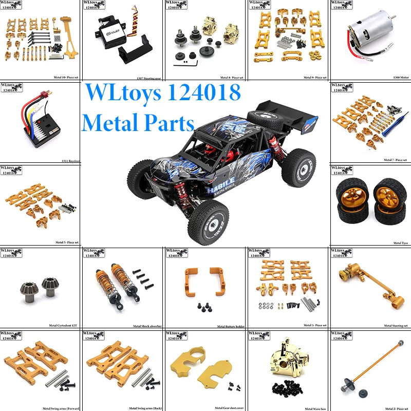 

WLtoys 124016 124017 124018 124019 124007 Запасные части для радиоуправляемых автомобилей Автомобильное шасси Металлическое обновление пола Бесщеточный двигатель Радиоуправляемые гусеничные детали