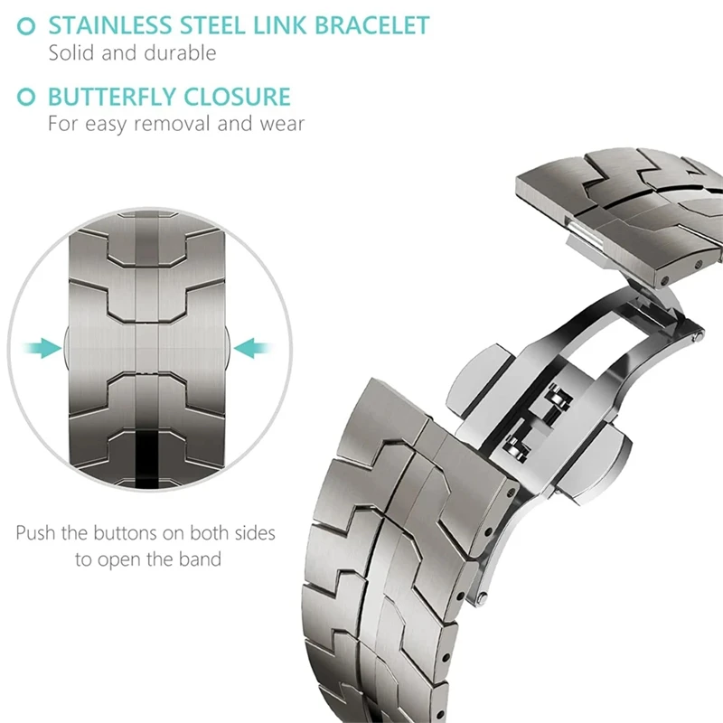 Stainless Steel Strap For HUAWEI WATCH GT 4 46mm WATCH 4 Pro 3Pro GT3 GT2 Pro GT2E Band Men Metal Watchband Replacement Bracelet