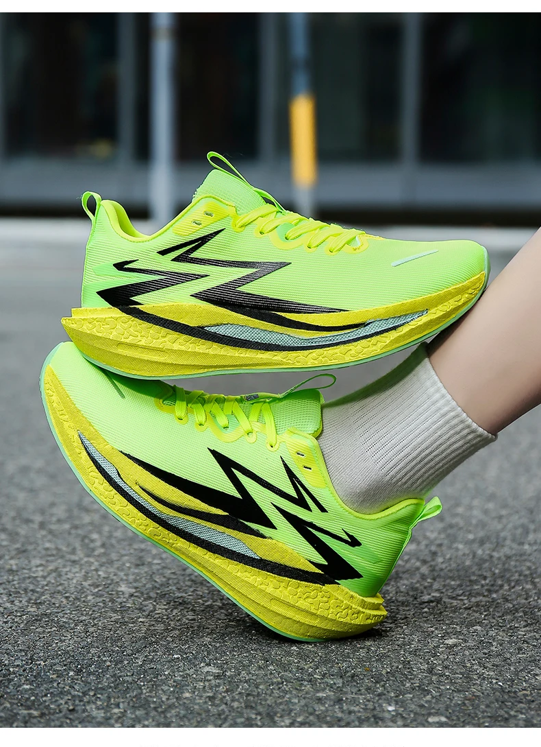Neue Sportschuhe für Männer Leichte Laufschuhe mit Carbonplatte Atmungsaktive Mesh-Sneaker für Marathonrennen und Leichtathletik-Training – Detail 33