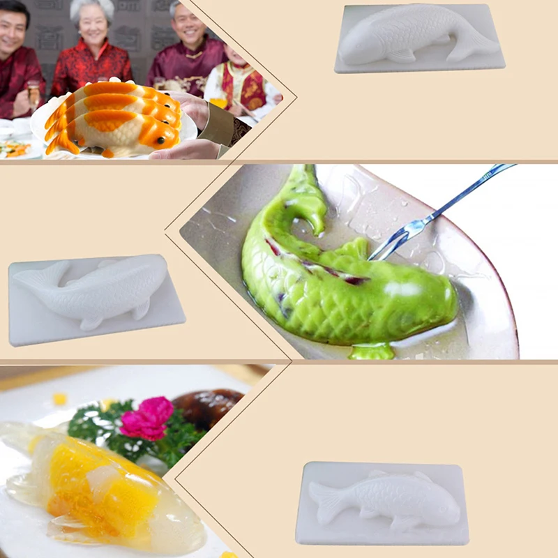 Fish Mold 3D Koi Fish Shape Plastic Cake Chocolate Jelly Mould DIY Soap Handmade Sugarcraft Mold Baking Molds