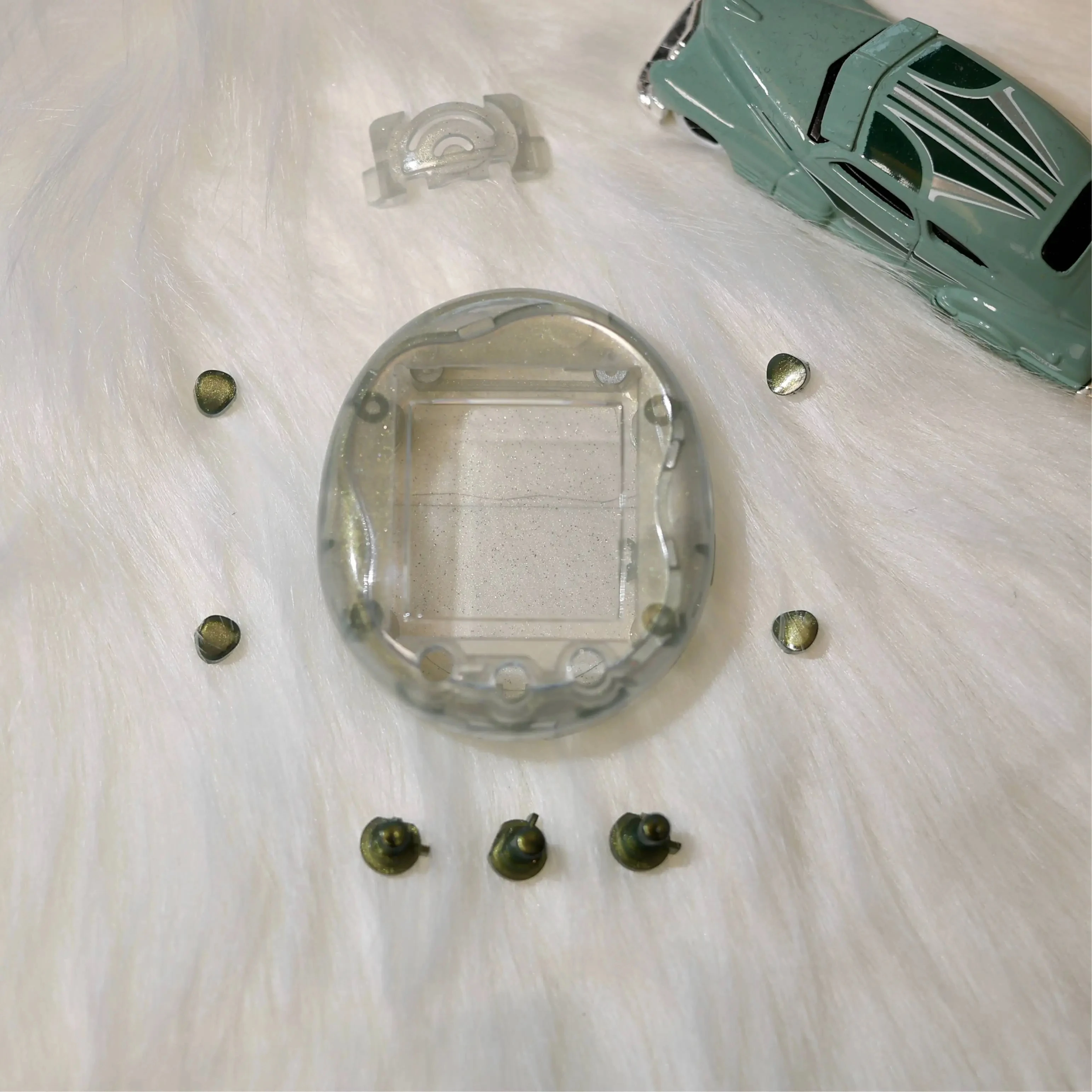 

Tamagotchi Uni Replacement Shell Kit A035 Dark Green Sparkle Series High Clear Glitter Diy Housing