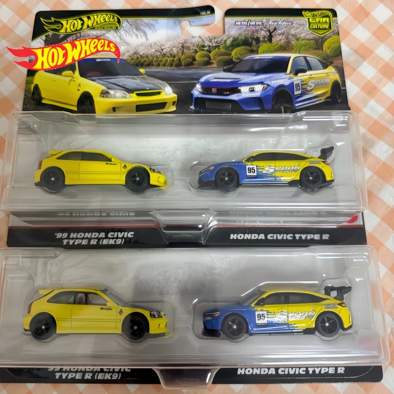 Hot Wheels Premium Pack 2 - '99 Honda Civic Type R And Bmw 320 Group 5 Duo Model Toy Car Jbl01 Non-Rtr Collectible Scale Model