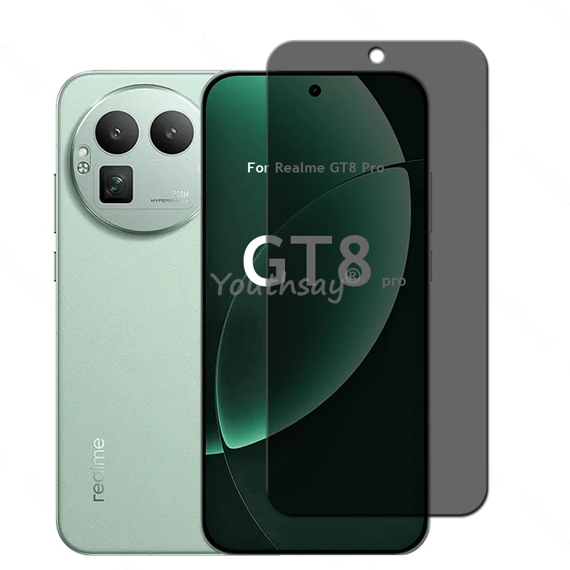 زجاج شاشة الخصوصية لهاتف Realme GT 8 Pro واقي زجاجي مضاد للتجسس شاشة Realme GT8 Pro مقسى Realme GT 8 Pro فيلم مقسى #1