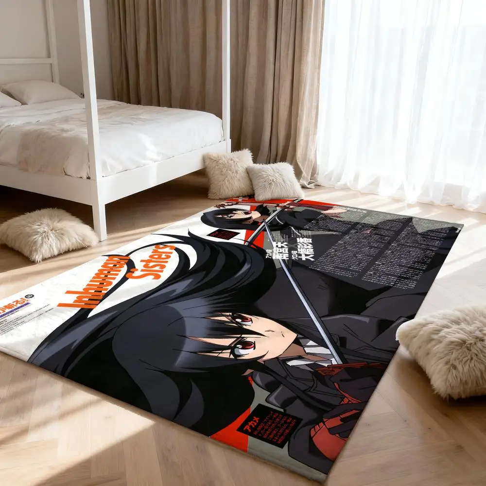 

Sexy A-Akame Ga Kill Mine Floor Mat Soft Thickened Absorbent Non-Slip Bedroom Living Room Door Mat Home Decor Flannel Rugs