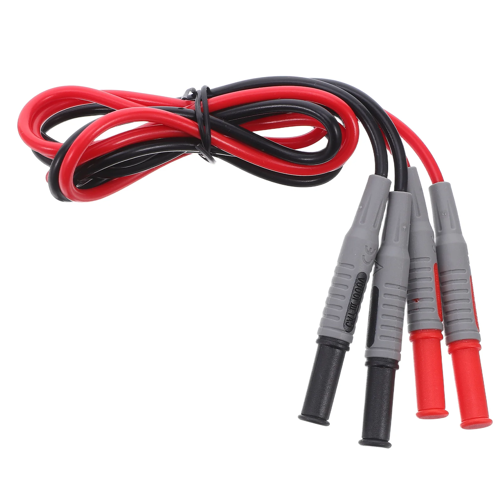 

2Pcs Universal Flexible Multimeter Test Lead Kit Dual Color Design Accurate Data Transmission Durable Construction Wire Tester