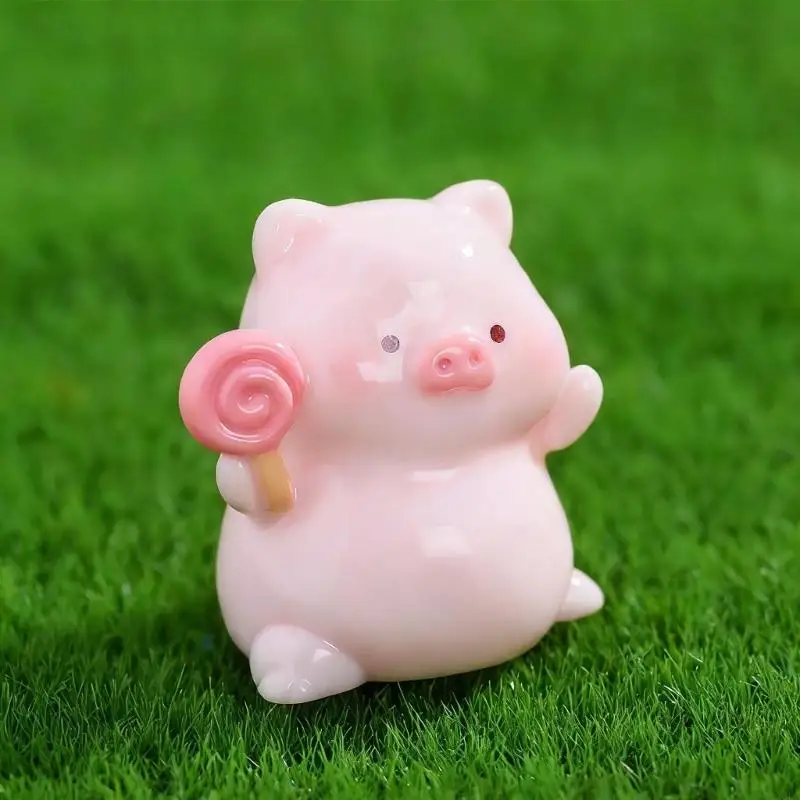 Mini Resin Pigs Bulk Tiny Pigs Set for Potted Miniature Decoration Garden Dollhouses Decoration Craft Charm Party Toy X3UC