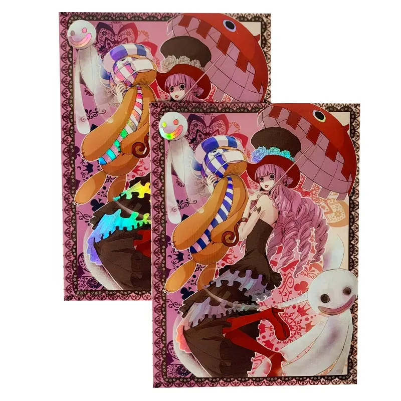 60PCS HOLO Anime Card Sleeves 66x91mm Board Game Cards Protector Card Shield Double Card Cover for PTCG/PKM/MGT WS Trading Cards